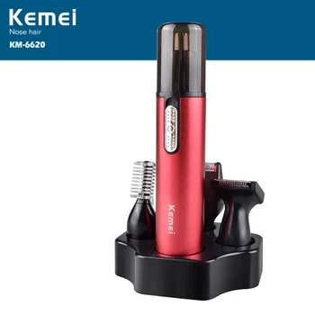 

5 in 1 Precision Ear Eyebrow Nose Trimmer Multifunction Electric Hair Trimmer Kemei KM-6620 4 In 1 Electric Shaver Face Care