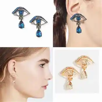 

2019 Amybaby Designer High Quality Luxury Womens Crystal Eyes Shape Clip Earring Jewelry For Party