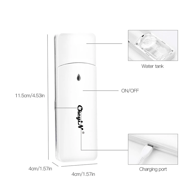 Портативный мини usb зарядка нано туман опрыскиватель для кожи, лица и тела увлажняющий лица небулайзер Паровая установка Красота Уход Инструменты Device44