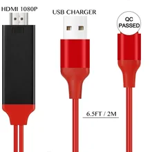 Mirascreen 1080P 8-контактный HDMI конвертер линия HDTV Цифровой AV адаптер Smart HDMI кабель для Apple iPhone X 8 7 6 6S Plus Ipad