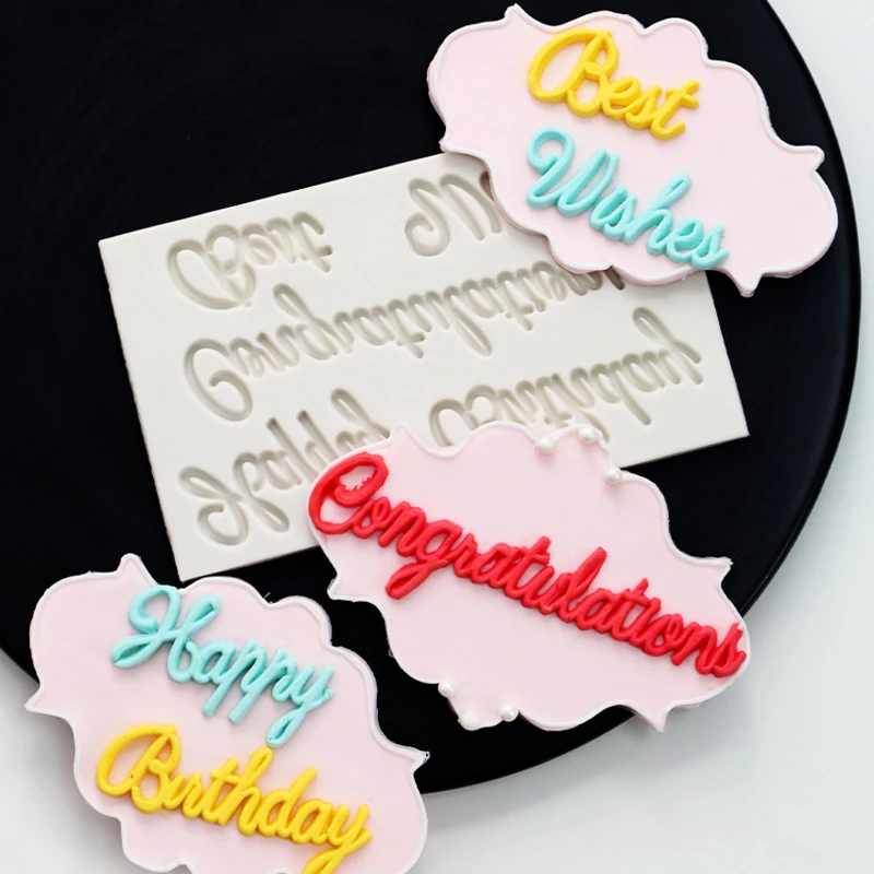 Силиконовая форма с наилучшими пожеланиями для украшения тортов|silicone fondant mold|fondant