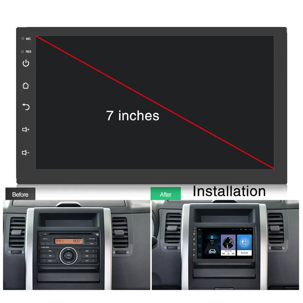 Автомобильный радиоприемник с навигацией GPS плеер Bluetooth Full HD 1080P 7 дюймов wi-fi музыка Оперативная память 1 ГБ XR649