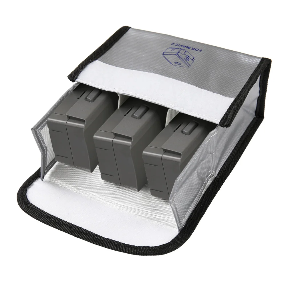 For three batteries Mavic 2 Pro корпус батареи огнестойкая батарея чехол для DJI Mavic 2 Zoom батарея защитный чехол батарея взрывозащищенный чехол - Цвет: For three batteries