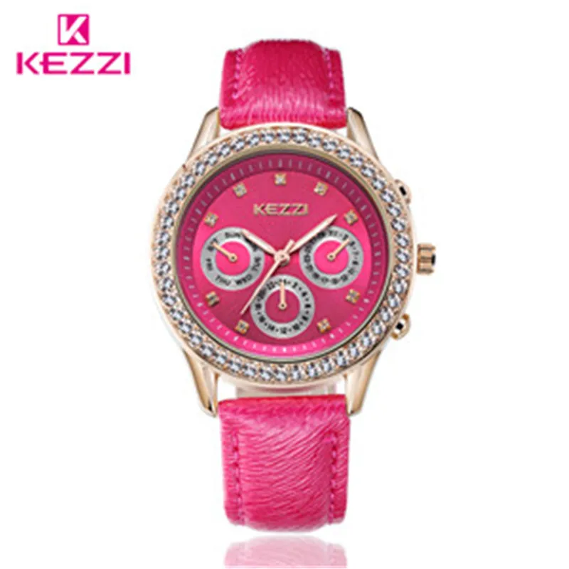

2016 Fashion Watch Geneva Unisex Quartz Watch Women Analog Wristwatches Bling Crystal Clocks Leather Watch Relogio Femininos