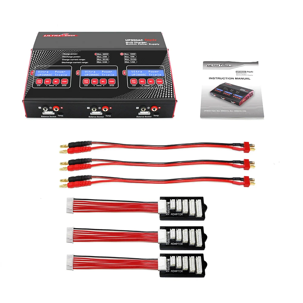 Ультра мощность UP300AC тройное 3-полосное 3*100 Вт 1-6S li-ion/LiPo/LiFe/LiHV зарядное устройство для баланса аккумулятора Dis зарядное устройство для Traxxas HSP RC Drone