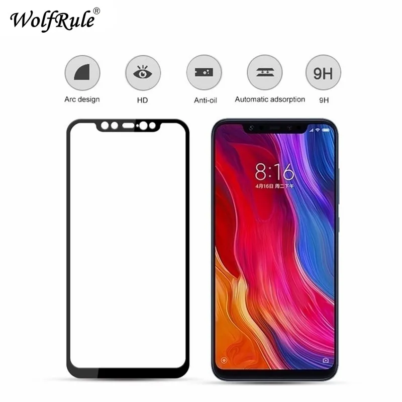 

Screen Protector Xiaomi Mi 8 Pro Glass Tempered Glass For Xiaomi Mi 8 Full Coverage Glass Xiaomi Mi8 Pro Phone Film WolfRule
