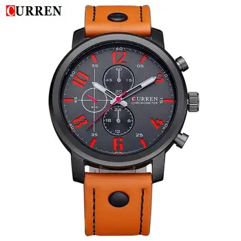 

CURREN 8192 Mens Watches Top Brand Luxury Leather Strap Quartz Watch Men Casual Sport Drop Shipping Male Clock Relogio Masculino