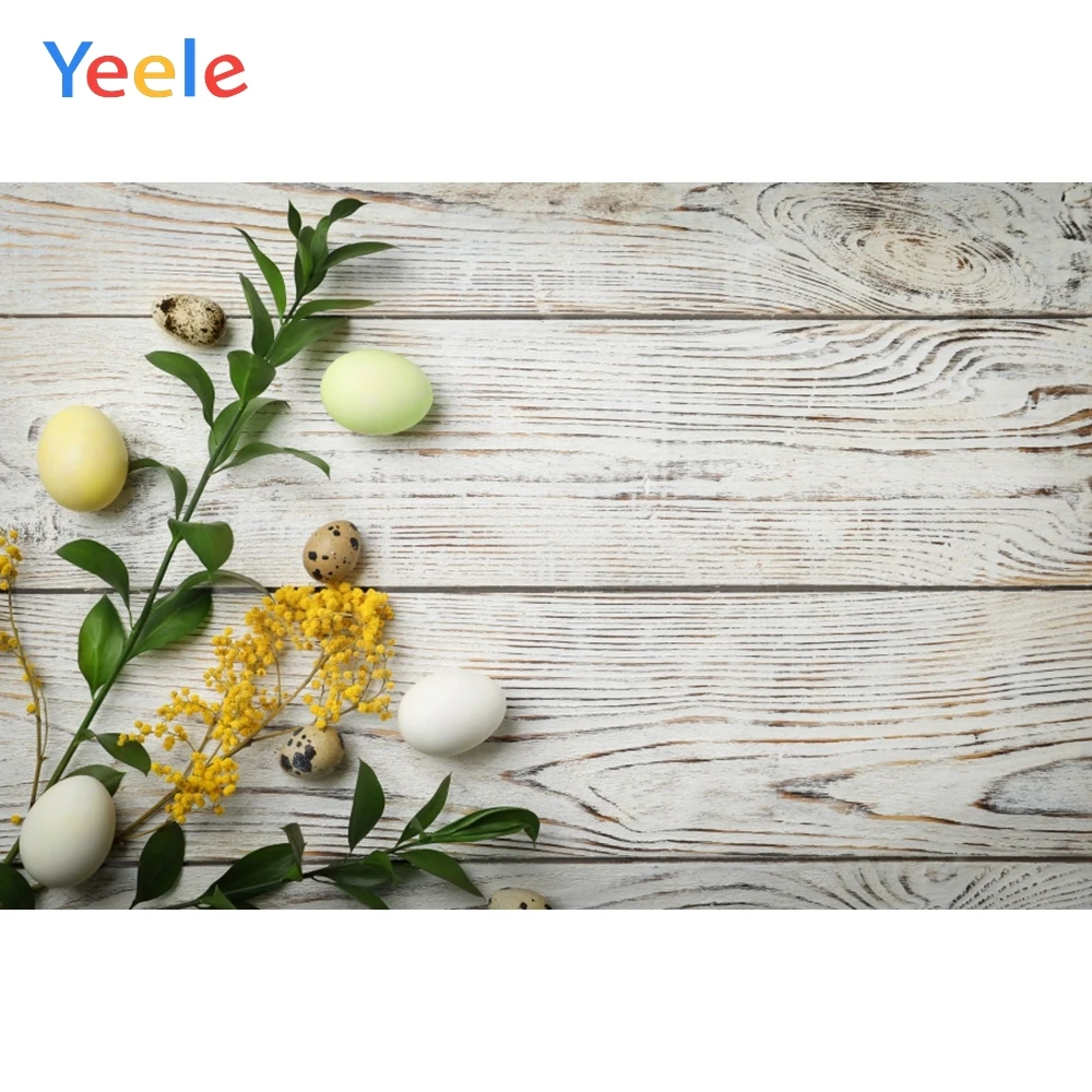 

Yeele White Wooden Board Backdrops Eggs Branch Photography Background Customized Photographic Backdrop For Photo Studio