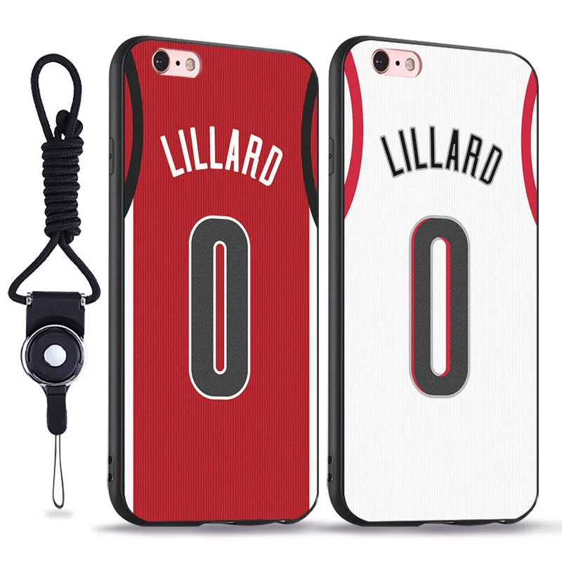 

Damian Lillard creative design soft silicone TPU phone case cover Shell For Apple iPhone 5S SE 6 6S 7 PLUS with hang rope