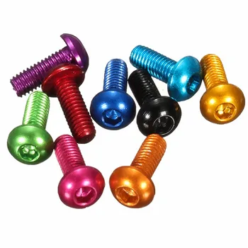 

Suleve New 10Pcs M3 8mm Hex Socket Screws Round Head Cap Screws 7075 Aluminum Alloy