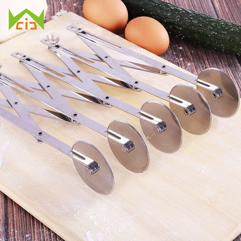 

WCIC Pizza Cutter 3/5/7 Wheel Stainless Steel Pizza Knife Dough Divider Roller Blade Pasta Slicer Pastry Peeler Pizza Ausstecher