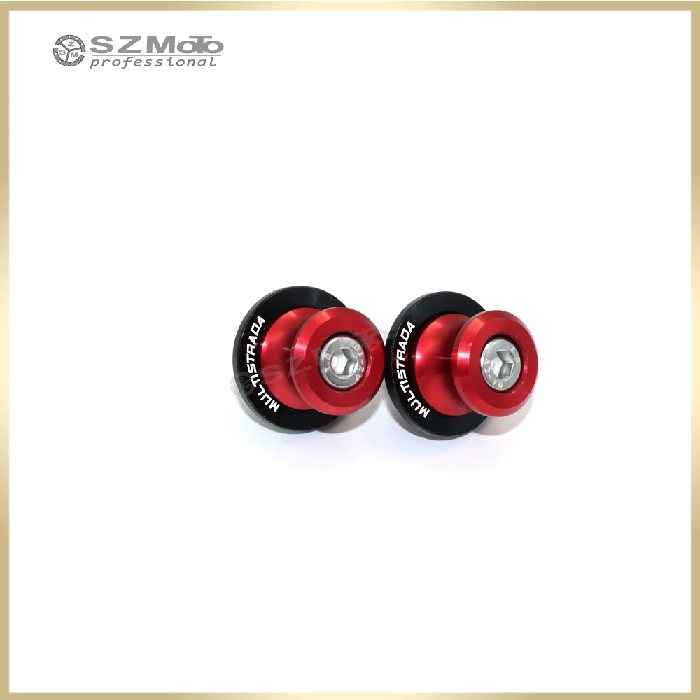

For DUCATI Multistrada 950 2017-2018 Motorcycle Accessories Swingarm Spools slider M8 stand screws With Logo Aluminum