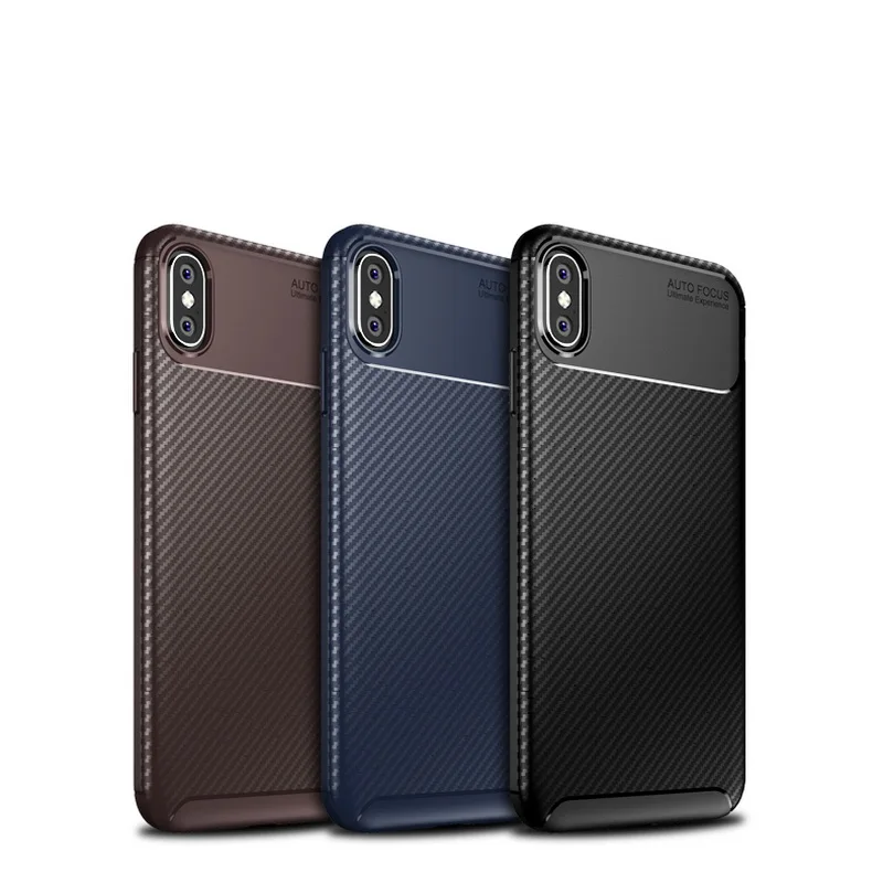 Best Fahion Carbon Fiber Case For iPhone X XS 6 6S S Plus Soft Silicon Anti skid Full Back Cover For iPhone XS Max XR 7 8 Plus Coque