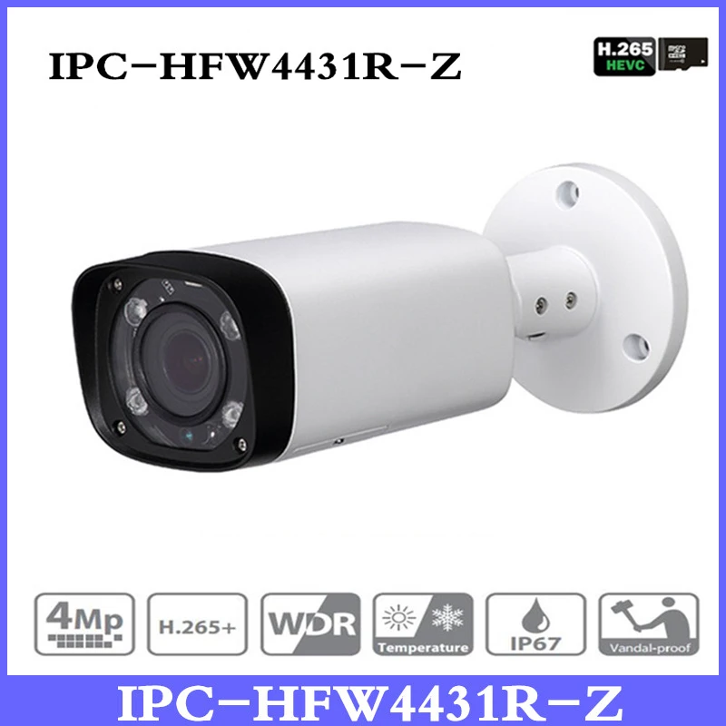 

DH IPC-HFW4431R-Z 4MP Night Camera 80m IR with 2.712mm VF lens Motorized Zoom Auto Focus Bullet IP Camera CCTV Security POE