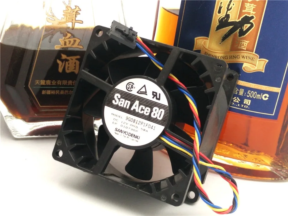 Вентилятор охлаждения для San Ace 80 9G0812P1F041 постоянный ток 12 В 0 58a мм X 38 охлаждающий