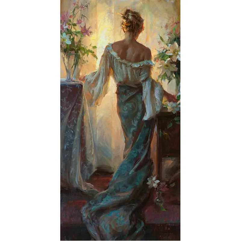 

5D Diy full Square drill diamond painting Cross stitch woman portrait Rhinestones diamond embroidery Mosaic sticker home decor