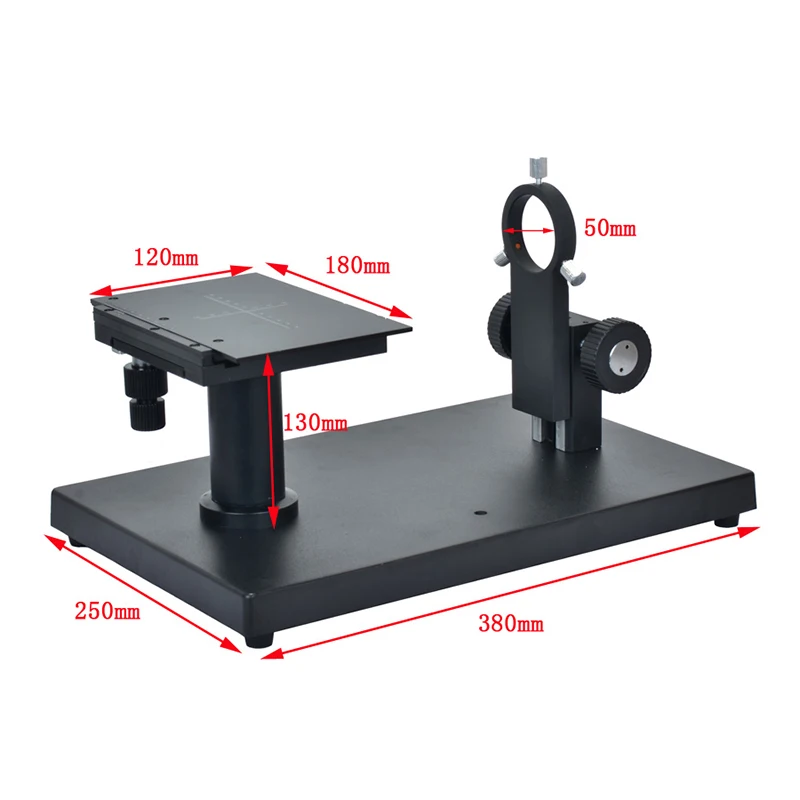  Horizontal Industrial Camera Precision Stage Adjustable Pole Large Base Horizontal Movement Stand f
