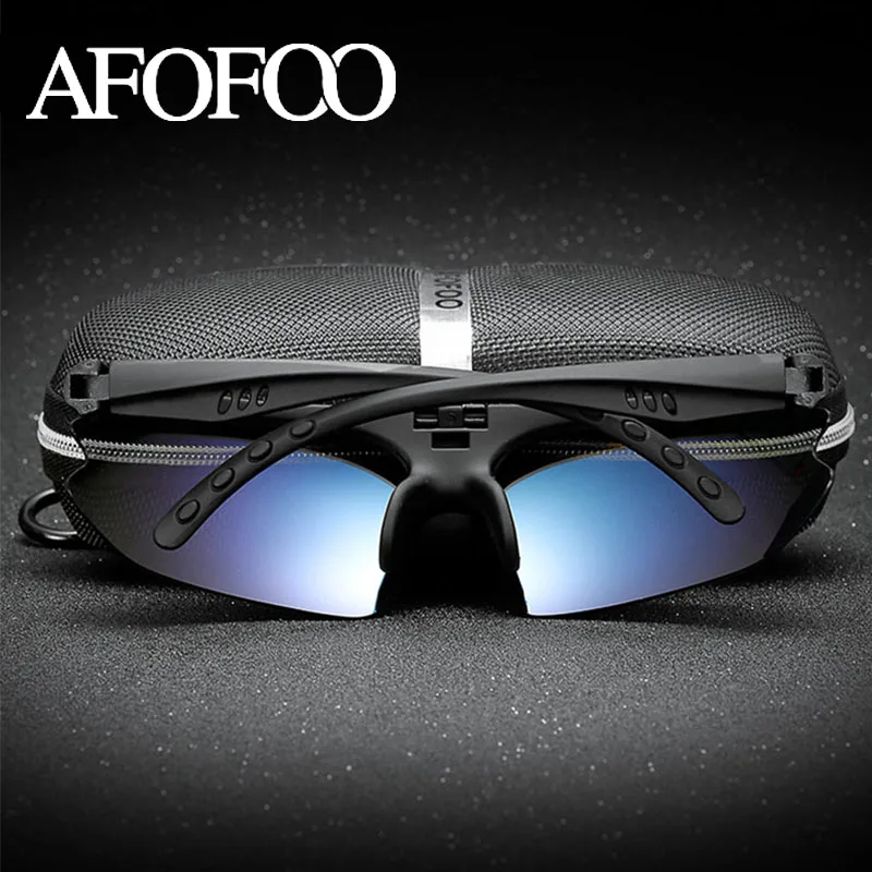 Солнцезащитные очки AFOFOO Мужские поляризационные для вождения с чехлом защитой
