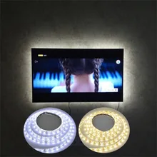Светодиодные лампы, украшение для ТВ, 5 В, usb кабель для зарядки, светодиодная лампа, белый, теплый, белый, usb, светодиодная лампа, клейкая лента, освещение для шкафа