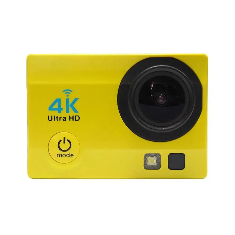 2,0 дюймов WiFi 1080P 4K Ultra HD экшн-камера 30m Водонепроницаемая Спортивная камера с объективом 140 градусов DVR DV видеокамера Водонепроницаемый Контроллер - Цвет: Цвет: желтый