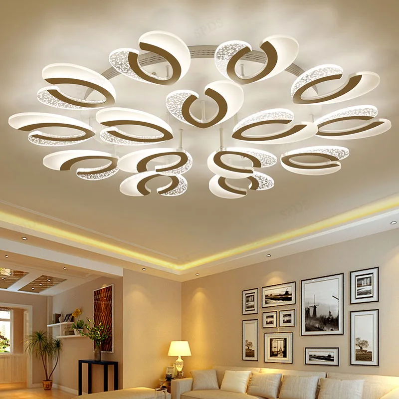 

Modern wrought iron acrylic ceiling lighting for living room led lamp lamparas de techo Surface mounted indoor lighting