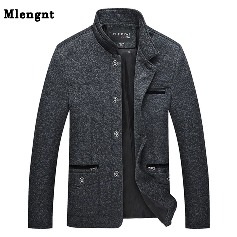 

Men Windbreaker Classic Jacket For Spring Autumn Outerwear Button Black Gray Long Sleeve Streetwear Male Coat Casual Regular Fit