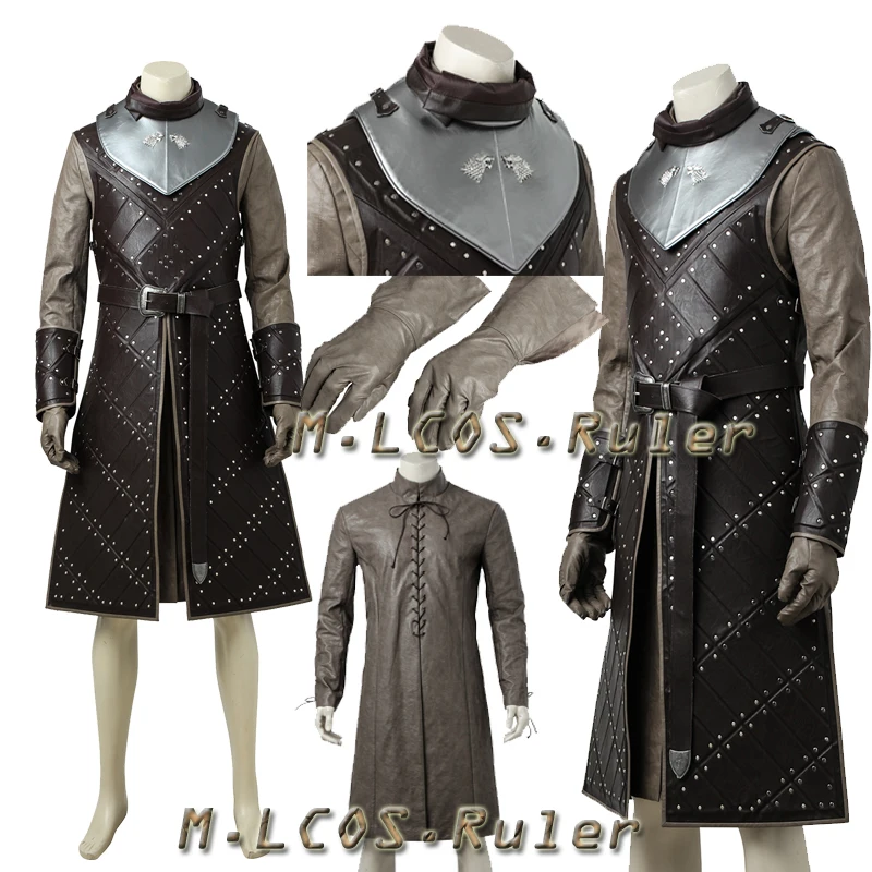 

Game of Thrones Season 7 Jon Snow Costume Cosplay Outfit Halloween Clothes Suit Fancy Uniform Custom Made High Quality