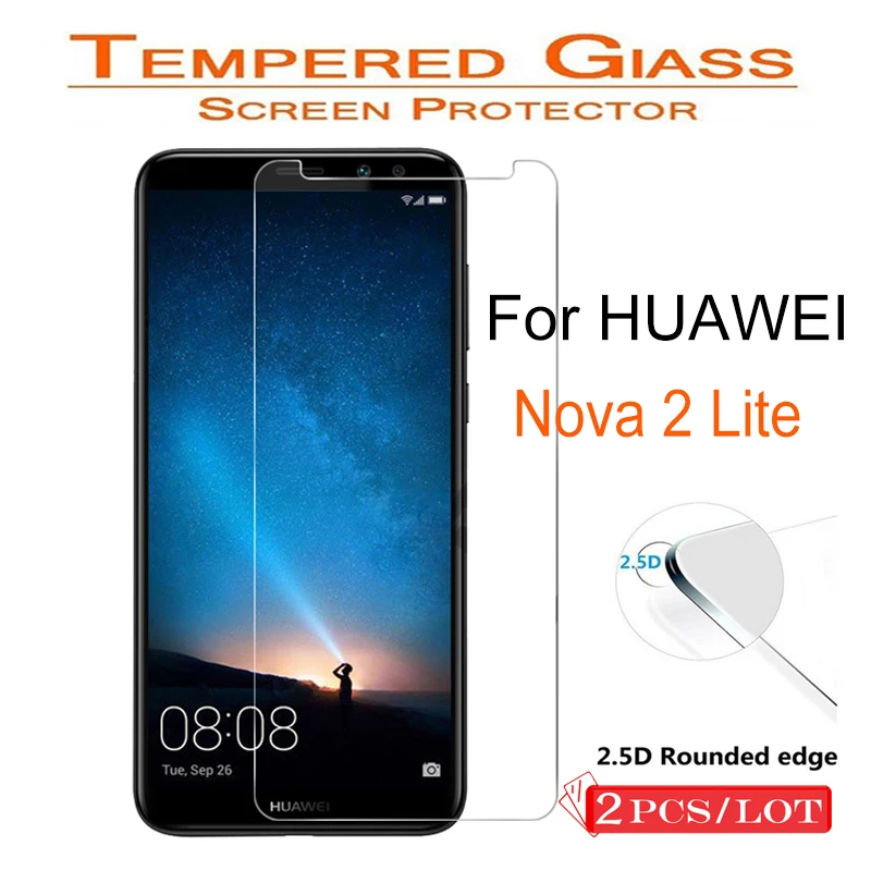 2 шт. 9H закаленное стекло премиум класса для Huawei NOVA Lite защита экрана прозрачная