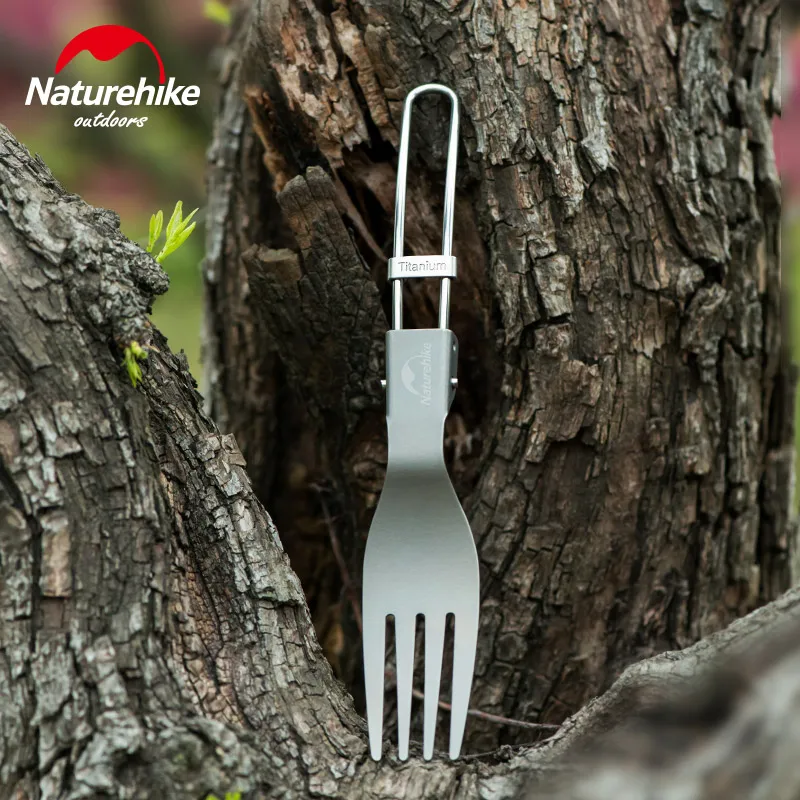 Naturehike Портативный Открытый Сверхлегкий Путешествия титановый набор посуды Spork Ложка Вилка 3 в 1 для пикника для кемпинга и домашнего использования