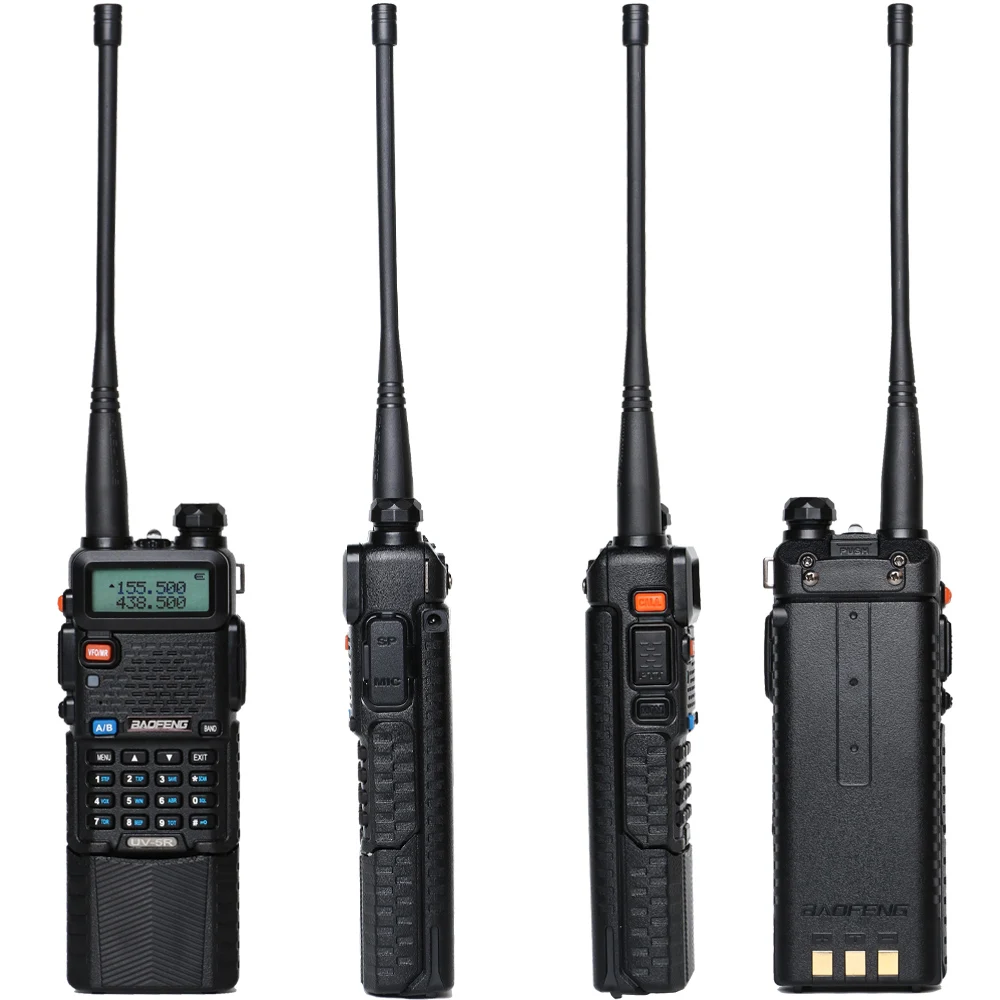 Портативная рация Baofeng Двухдиапазонная VHF & UV 5R/400 520MH с батареей 3800 мАч 5R 5 Вт
