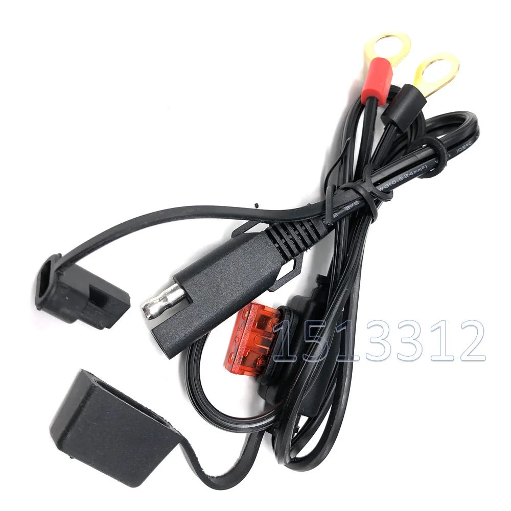 

60CM 18awg SAE Connector Cable Ring Terminal Battery Charger Quick Disconnect SAE Extension Cord Motorcycle Car Tractor 10A Fuse