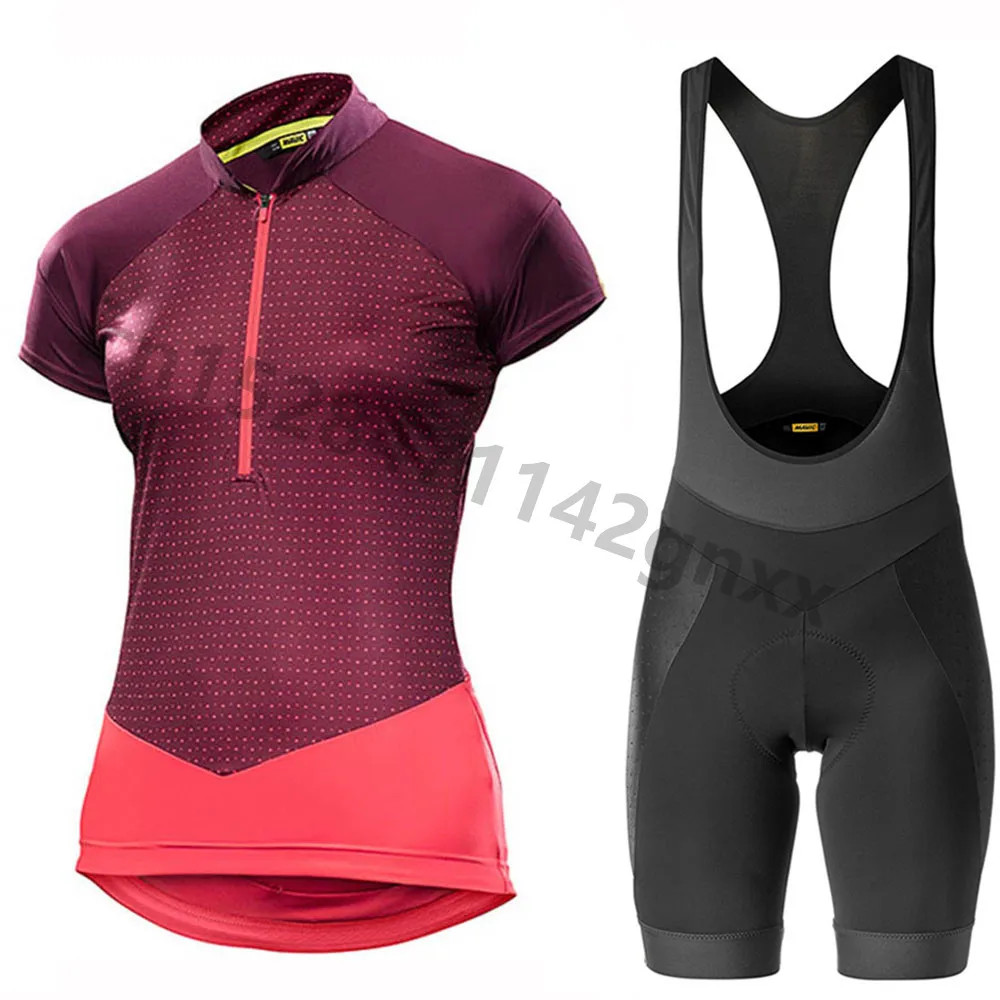 New MAVIC Summer Anti UV Cycling Jersey Set PRO TEAM MTB Bicycle Clothing Quick Dry Maillot Ropa Ciclismo Women Cycling Set - Цвет: 1