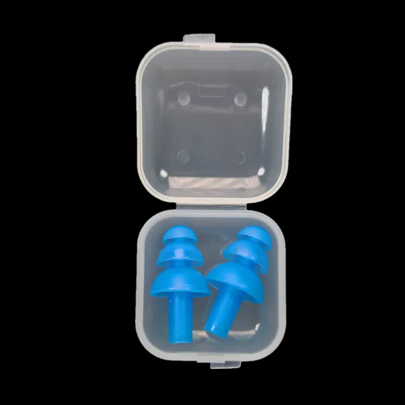 Diving Swimming waterproof earplugs Christmas tree Silicone rubber water sports Earplugs for Adult Boxed wholesale 100 pairs