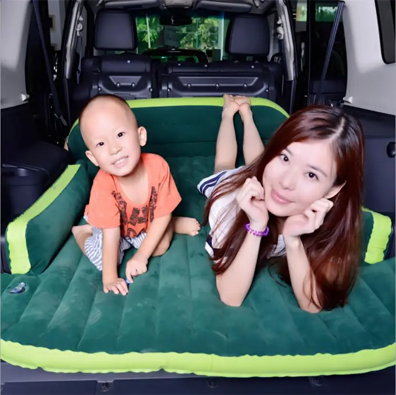 Автомобильная надувная кровать для стайлинга автомобиля, для кемпинга, путешествий, чехол для сиденья, подушка, кровать с воздушным насосом и ремонтный комплект, портативный матрас для внедорожников для влюбленных - Название цвета: Черный