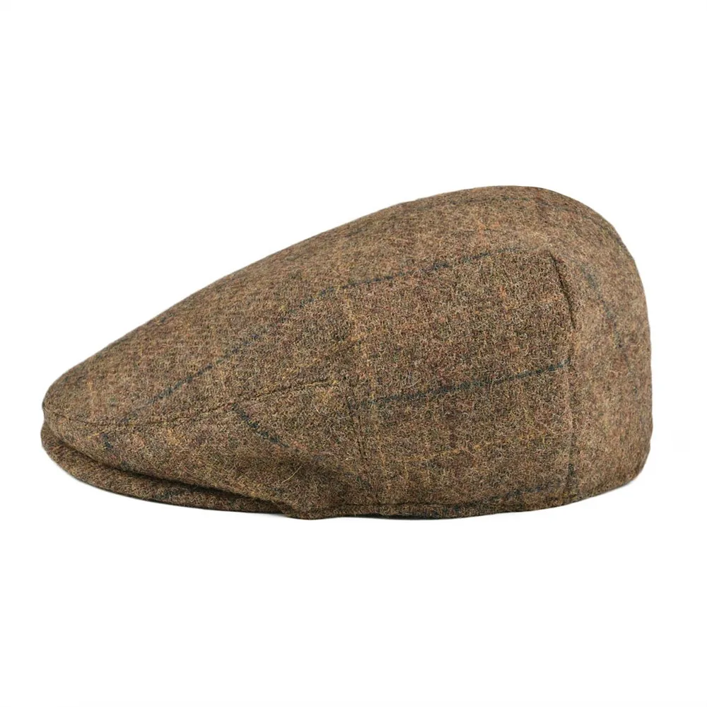 BOTVELA Wool Flat Кепки Для мужчин Для женщин твид Гэтсби шляпа Гольф Дерби газетчик Кепки s коричневый с черным 002