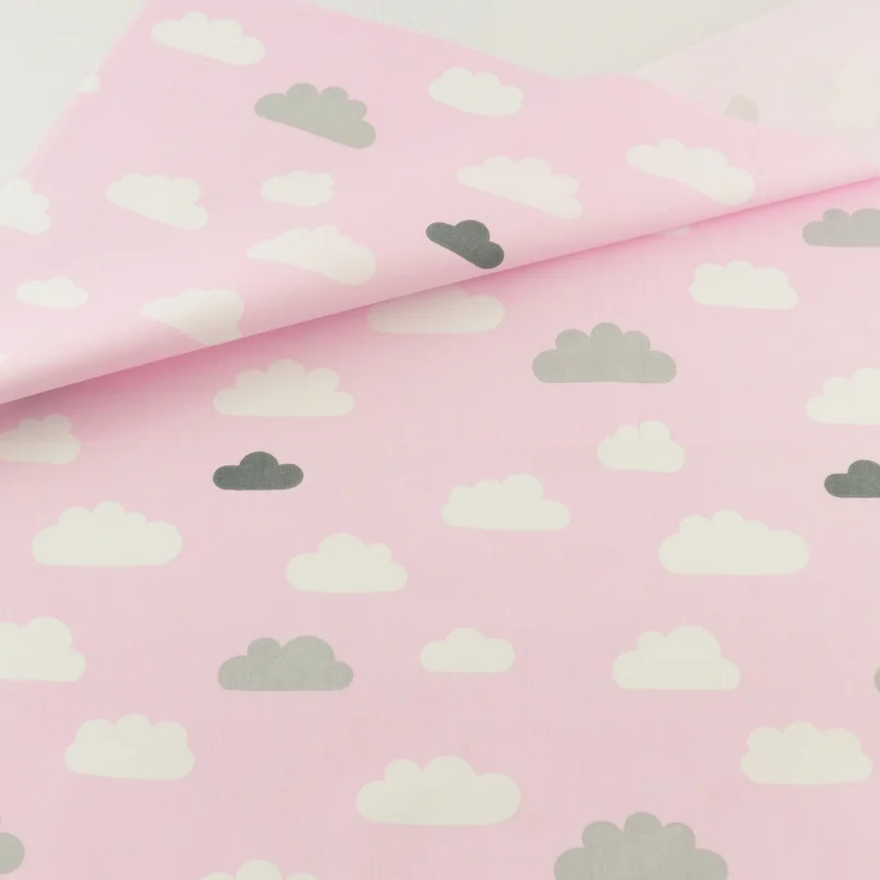 

Decoration Tissue Home Textile Patchwork Sewing Cloth Craft Pink Cloud Cotton Fabric Quilting Bedding Teramila Fabrics Tecido