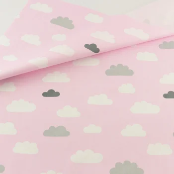 

Decoration Tissue Home Textile Patchwork Sewing Cloth Craft Pink Cloud Cotton Fabric Quilting Bedding Teramila Fabrics Tecido