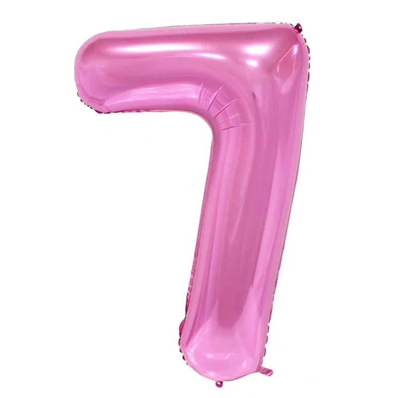 40 дюймов розовый и голубой номер фольгированные шары Свадебные украшения на день рождения надувные festa casamento вечерние принадлежности цифра Гелиевый шар - Цвет: 7