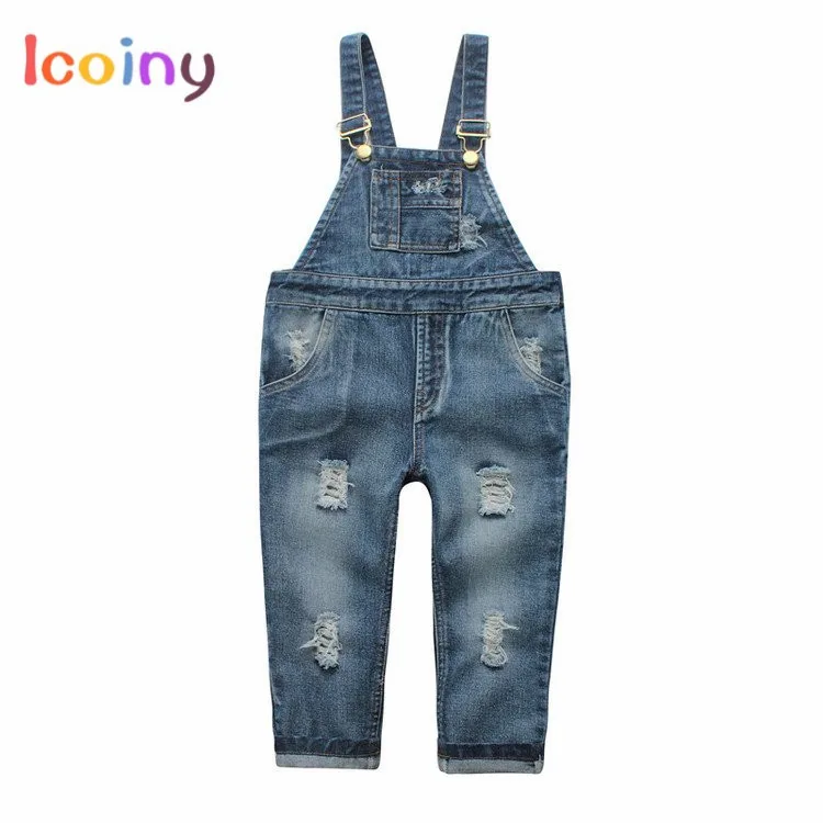 

2 3 4 5 6 7 8 Years Kids Denim Jumpsuit 2018 New Fashion Children Overalls Jeans Pants Boys Girls Jeans Trousers Monos de ninos