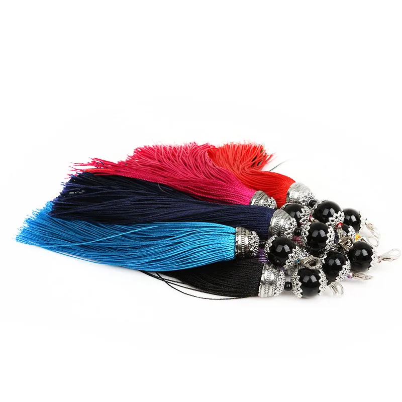 

14cm long Silk Tassel 2pcs/Lot Silver Lobster Tassels Charms for DIY Women Earrings/Bgas Findings Pendant Jewelry Materials