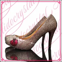 Aidocrystal Funkelnden High Heel Pumpe Stiletto Bling Silber Diamante Kristall Schuhe nette komfortable niedrigen ferse schuhe für braut