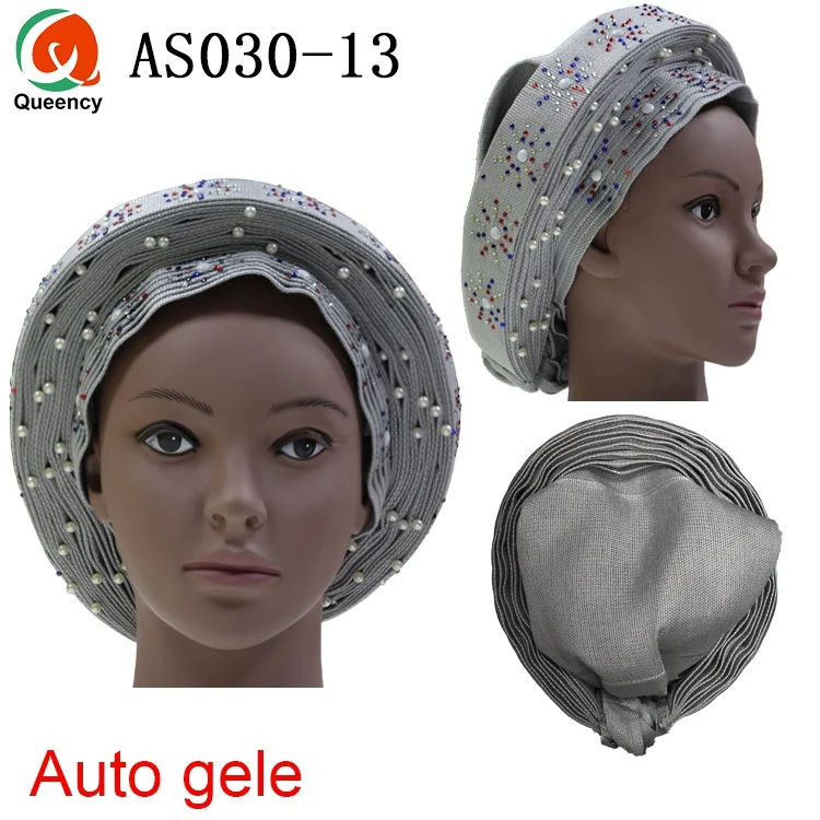 Queency африканские готовые дамы Aso oke материал авто-геле Headtie многоцветные доступны DHL AS030