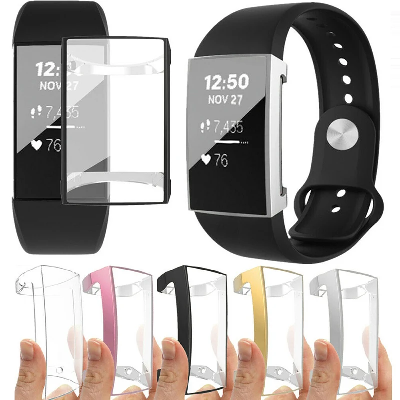 360 полный защитный чехол для Fitbit Charge 2 аксессуары Fit Bit Charge2 сменный браслет на