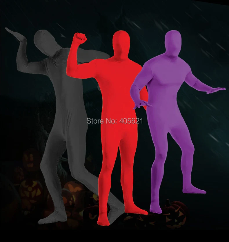 7 цветов ниндзя Stealth Невидимый людей Классические костюмы на Хэллоуин Рождество Макияж Косплэй символов платье маскарадная одежда