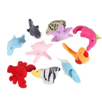 

NICEXMAS 10 pieces of marine animal finger puppet set children toys to send children gift puppet set