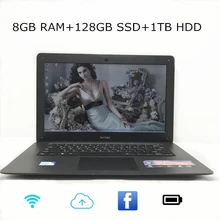 14 inch windows7 laptop Computer PC In-tel Celeron J1900 2.0GHZ Quad Core 8GB,128GB SSD 1TB WIFI HDMI Slim Ultrabook,send mouse