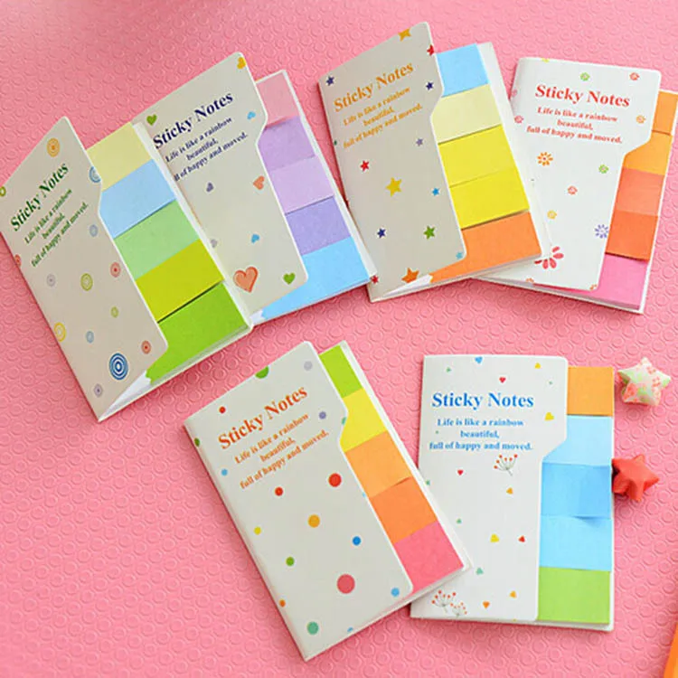

1 PCS New Lovely Creative Stationery Fresh And Cute Rainbow Colors Sticky Post Note Paper Shaped Memo Pads Paper Note Pad DIY