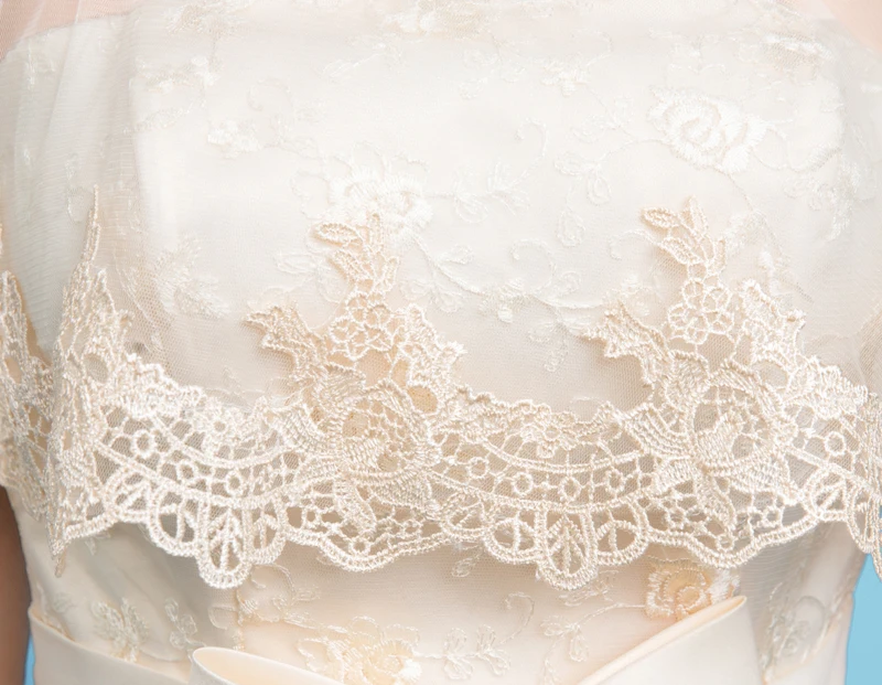 Walk Beside You Champagne Wedding Boleros Lace Bridal Wraps Women Shrug Etole Mariage Cape Party Cloak Chaquetas Mujer 2019 New Walk Beside You Champagne Wedding Boleros Lace Bridal Wraps Women Shrug Etole Mariage Cape Party Cloak Chaquetas Mujer 2019 New