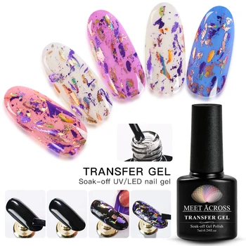 

MEET ACROSS 7ML Nail Foil Adhesive Glue Starry Sky Sticker Transfer Glue Plant Nail Glue UV Gel Polish Manicure Accessories