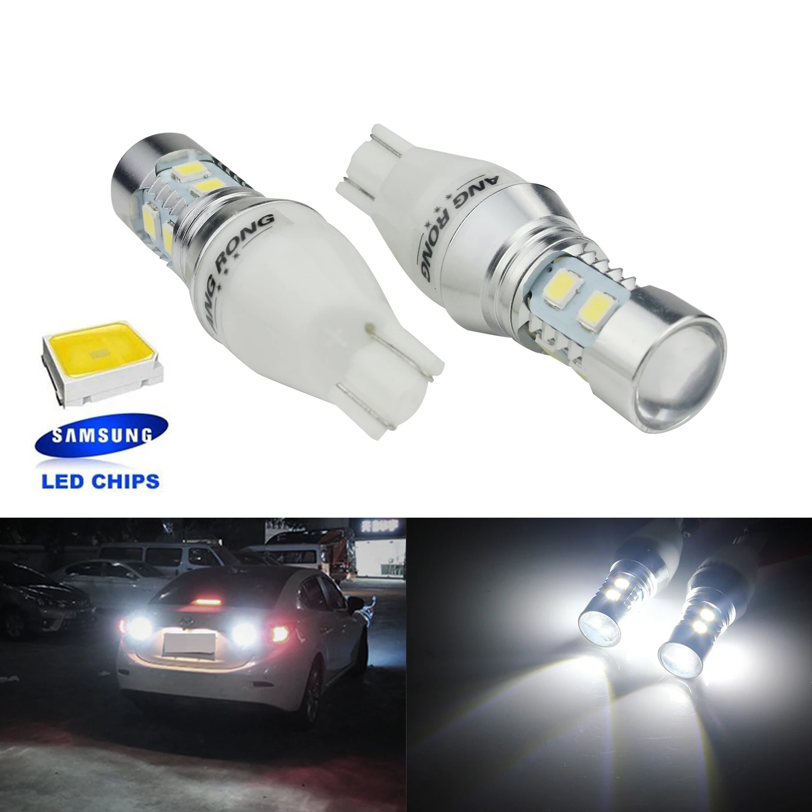 ANGRONG 2x955 921 T15 168 W16W Светодиодный лампа Парковка резервного копирования Стоп